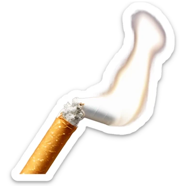 lighted cigarette horizon sticker
