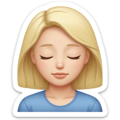 Augen geslossen. Total im moment. Glpcklich, leichtes lächeln. Verträumt. Leichtigkeit. Freiheit. sticker