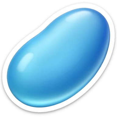 blue jellybean sticker
