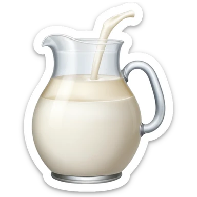 spilled glass jug of milk sticker