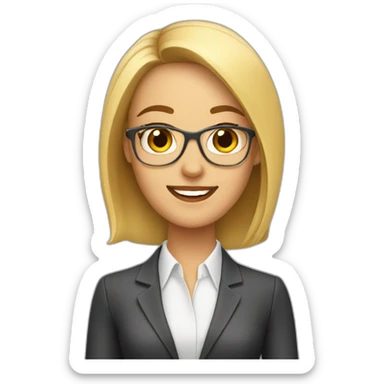 female real estate agent sticker