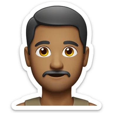 An Indian man with a goatee and short hair  sticker