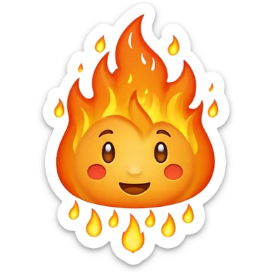fire rain sticker