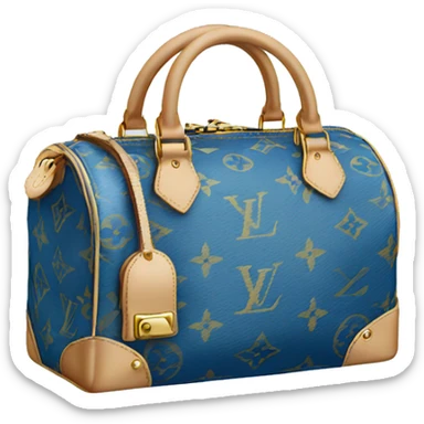 Louis Vuitton bag blue sticker