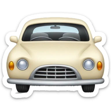 Car with a face sticker