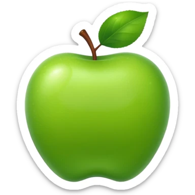 green apple sticker