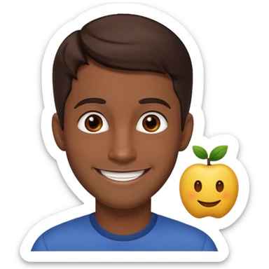 Keith Robinson with dark brown hair sticker