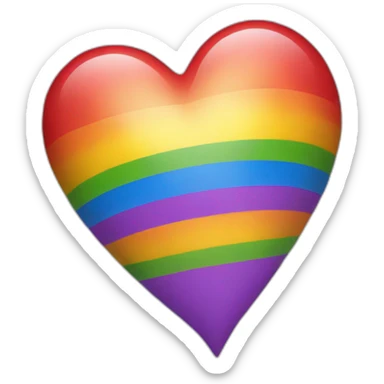 Gay heart pride sticker