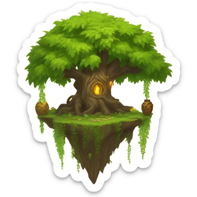 world of warcraft tree of life cartoon sticker