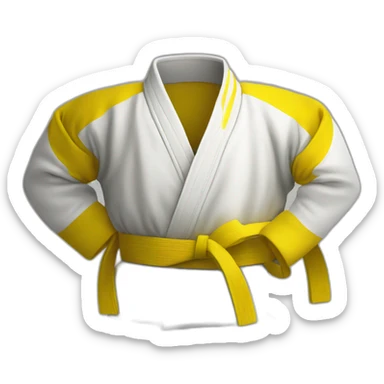 ceinture jaune judo sticker