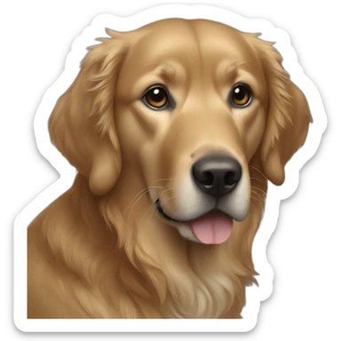black golden retriever with small white spot on nose sticker
