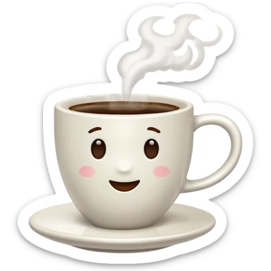 Coffee cup without face sticker