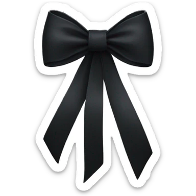 Black bow sticker