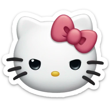 sad hello kitty sticker
