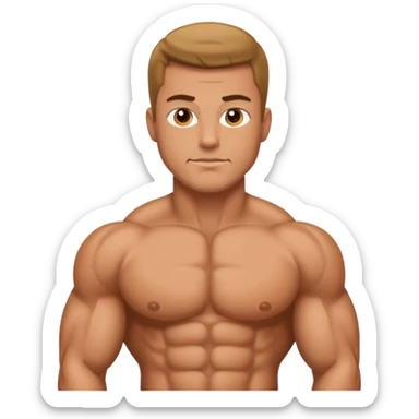 Handsome muscle man sticker