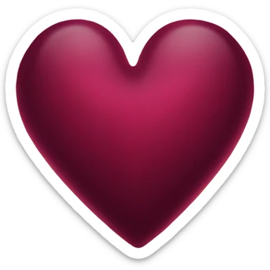 Burgundy fiery heart sticker