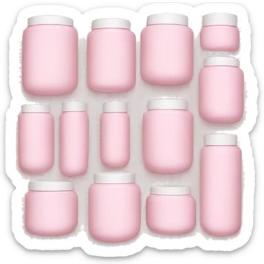Pastel pink skincare jars sticker