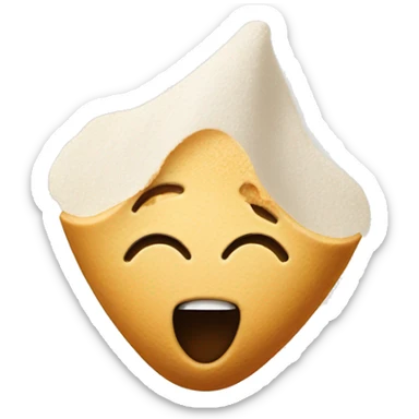 Nose hovering over refined flour sticker