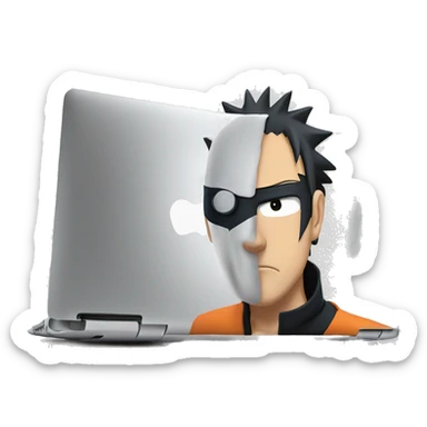 MacBook back a Naruto Heat  sticker