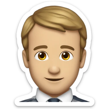 Macron qui envoie un coeur sticker