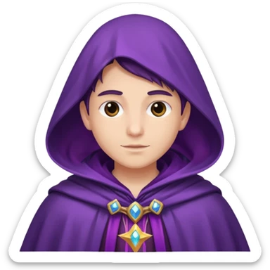 fantasy magic purple cloak sticker