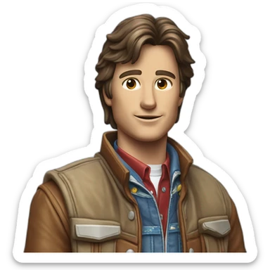 marty mcfly buvant un pepsi sticker
