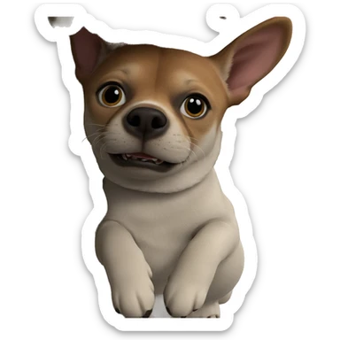 realistic animal indoors focus sticker