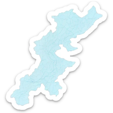 paper map of vietnam sticker