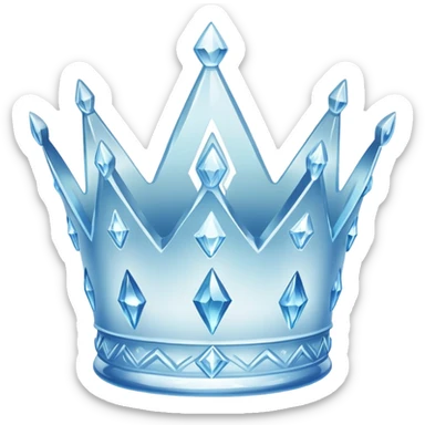 Ice crown and looks so real sticker