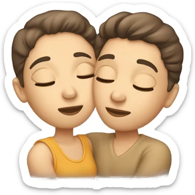 A couple kissing  sticker