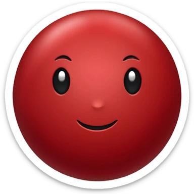 Cery dark Red point without face sticker