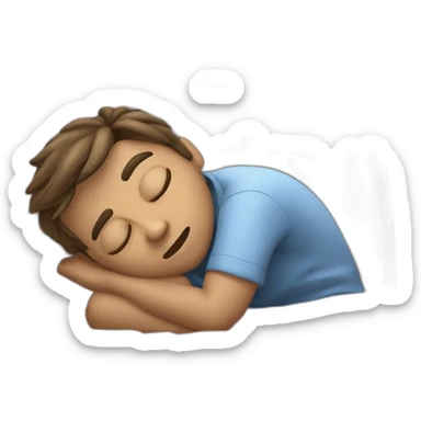 the boy didn't get enough sleep sticker