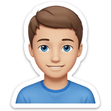 niño guapo adolescente de ojos azules sonriendo ENAMORADO sticker