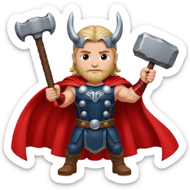Thor – Hammer, red cape







 sticker