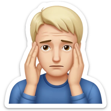 Facepalm but with two hands  sticker