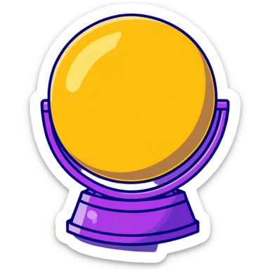 purple crystal ball sticker