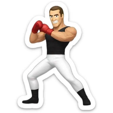 Jean Claude Van Damme split kick sticker