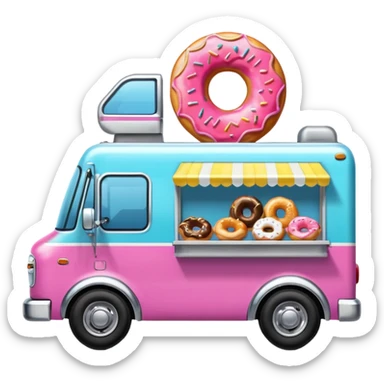  donut truck sticker