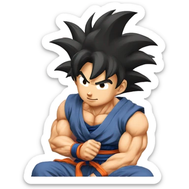Goku sur un paresseux  sticker