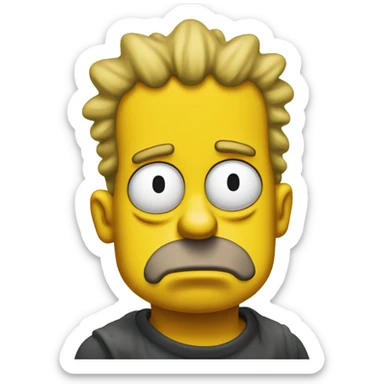 sad bart simpson sticker