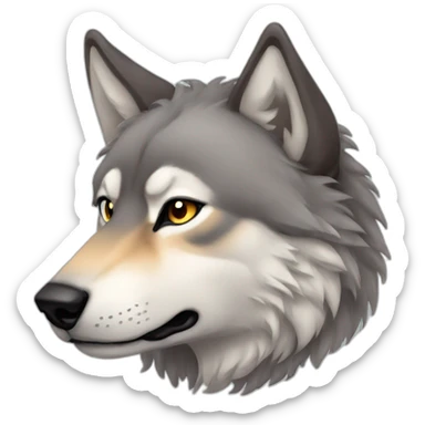Wolf, dreamy, cute sticker