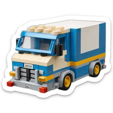 un camion de livraison en lego sticker