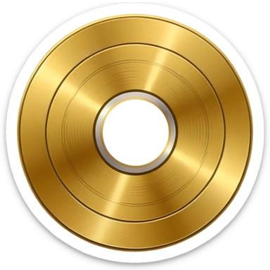 gold CD with multiple scratches sticker