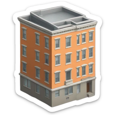 building model isometric san francisco sticker