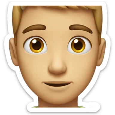 Boy raising eye brow sticker