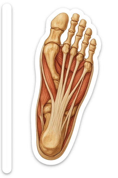 Piede visto sotto la pianta sticker