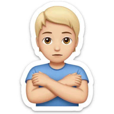 Rolling eyes with folded arms emoji sticker