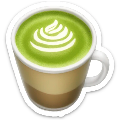 Matcha latte sticker