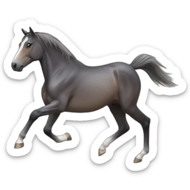 Horse running walk cycle sticker