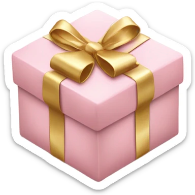 a light pink and gold christmas gift. make it coquette and pretty! sticker